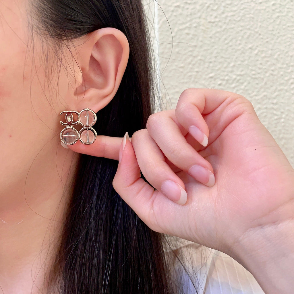 Chanel Interlocking C Stud Earrings - album image 2