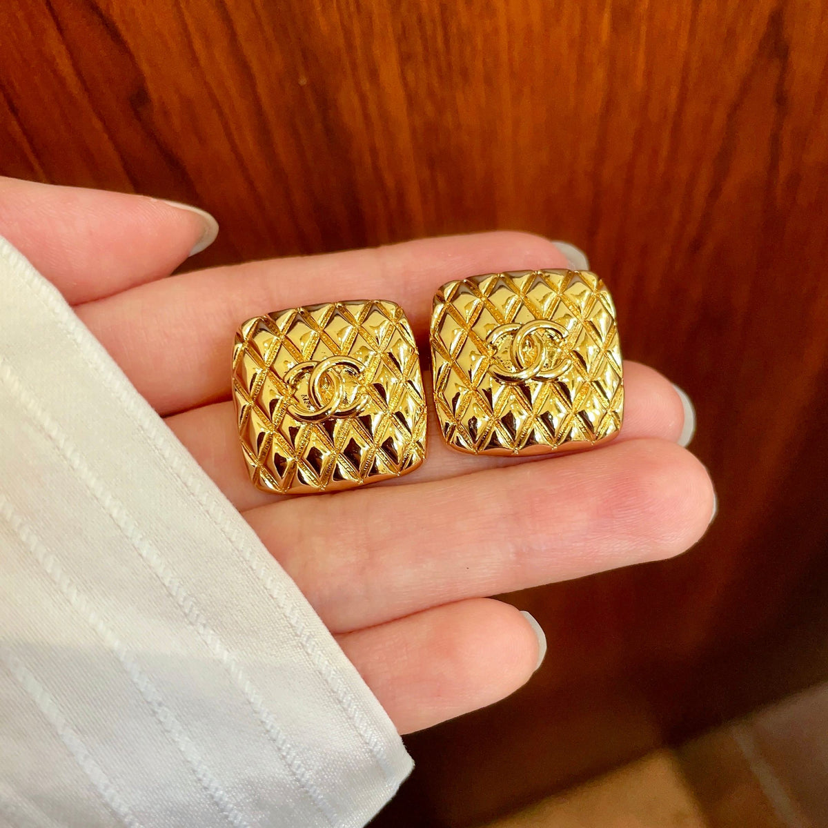 Chanel Interlocking C Stud Earrings - album image 4