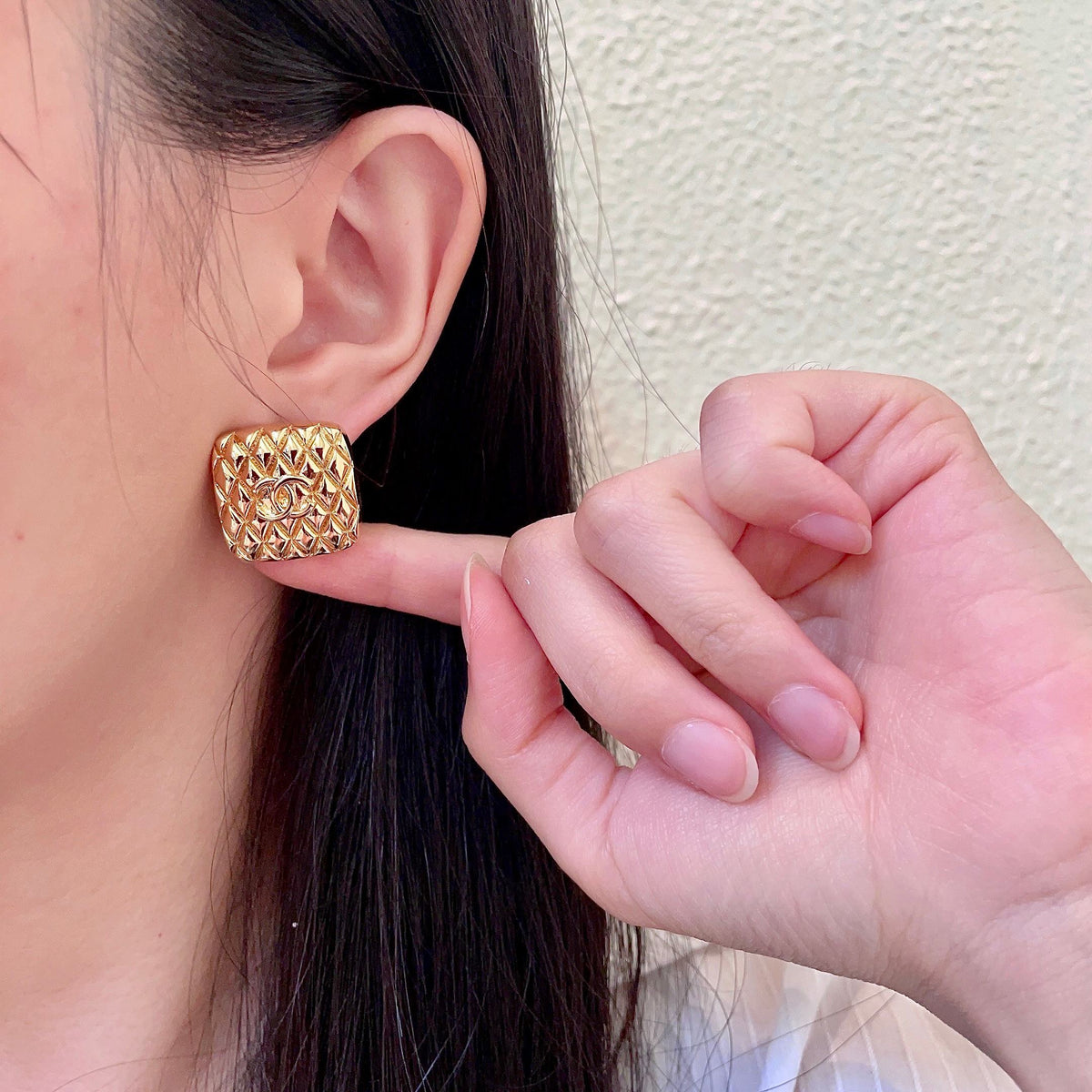 Chanel Interlocking C Stud Earrings - album image 2