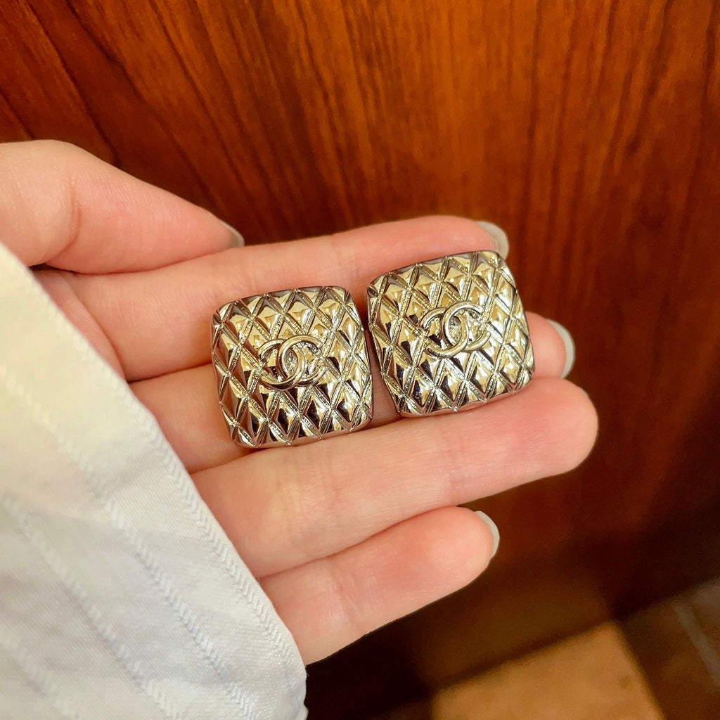 Chanel Interlocking C Stud Earrings - album image 4