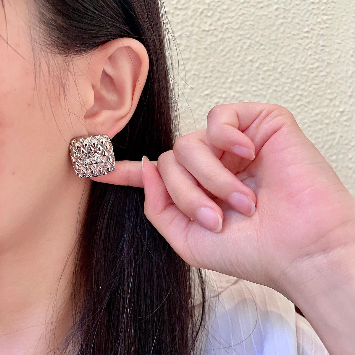 Chanel Interlocking C Stud Earrings - album image 2