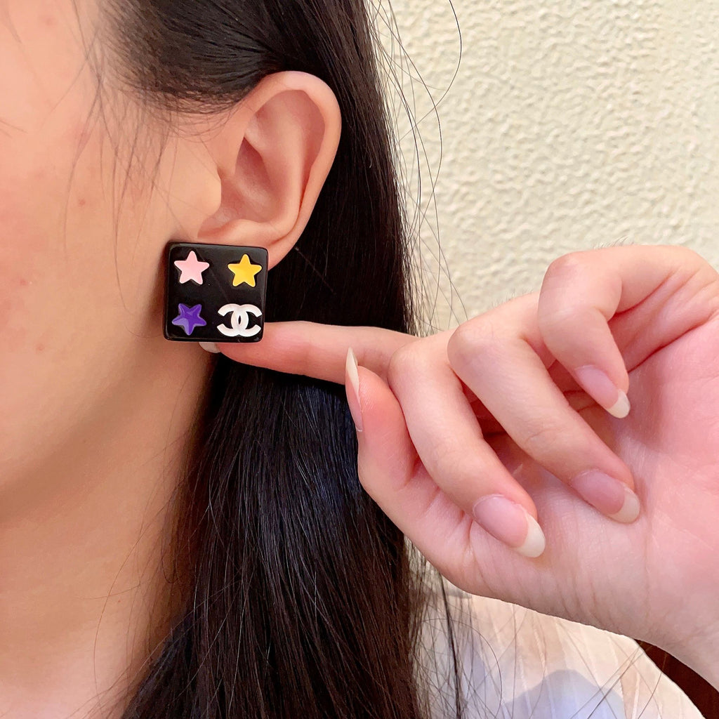 Chanel Interlocking C Star Stud Earrings - album image 2