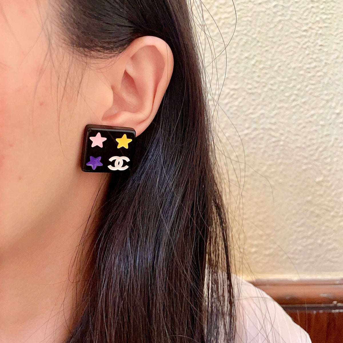 Chanel Interlocking C Star Stud Earrings - album image 3