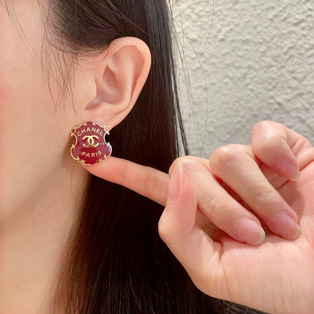 Chanel Interlocking C Letter Stud Earrings - album image 2