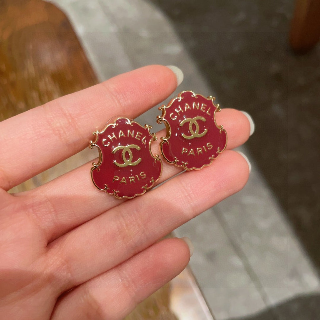 Chanel Interlocking C Letter Stud Earrings - album image 4