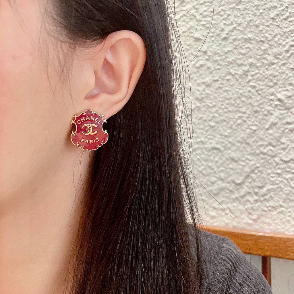Chanel Interlocking C Letter Stud Earrings - album image 3