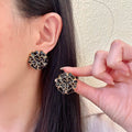 Chanel Interlocking C Camellia Stud Earrings - album image 1