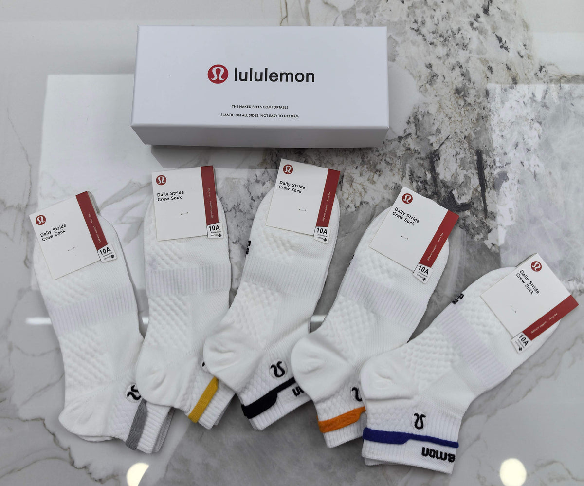 Lululemon white colored cuff stripe ankle socks - view 5