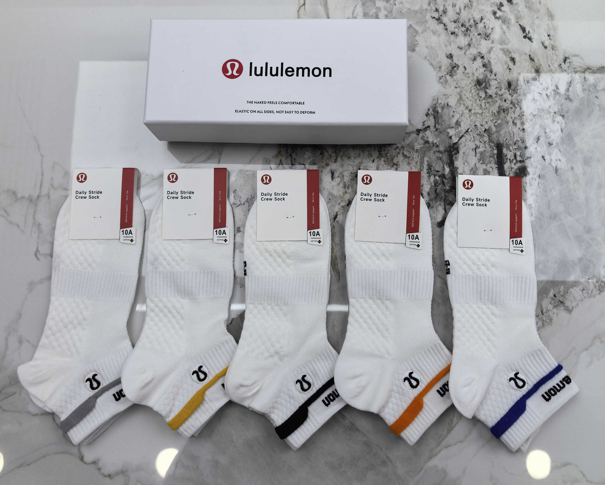 Lululemon white colored cuff stripe ankle socks - view 6