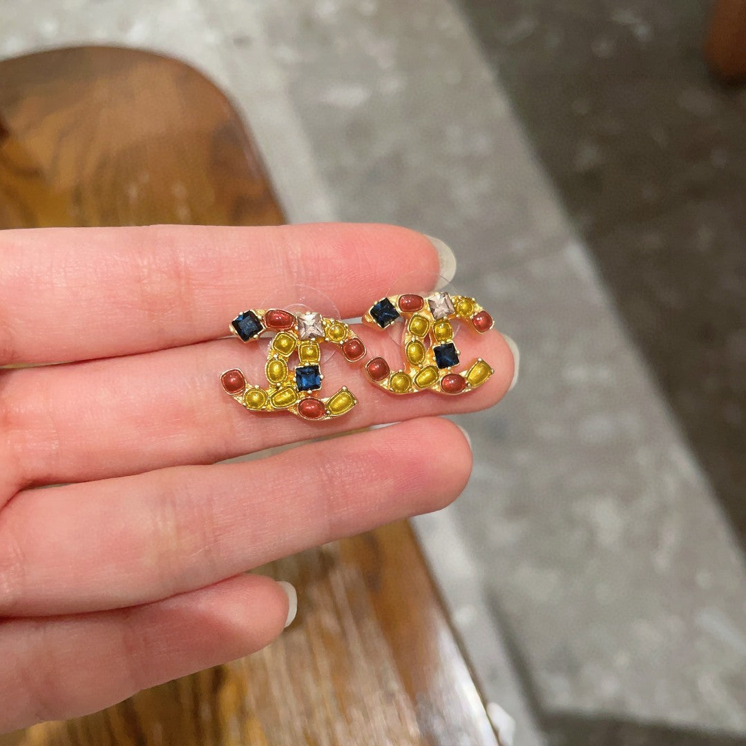 Chanel Interlocking C Stud Earrings - album image 4