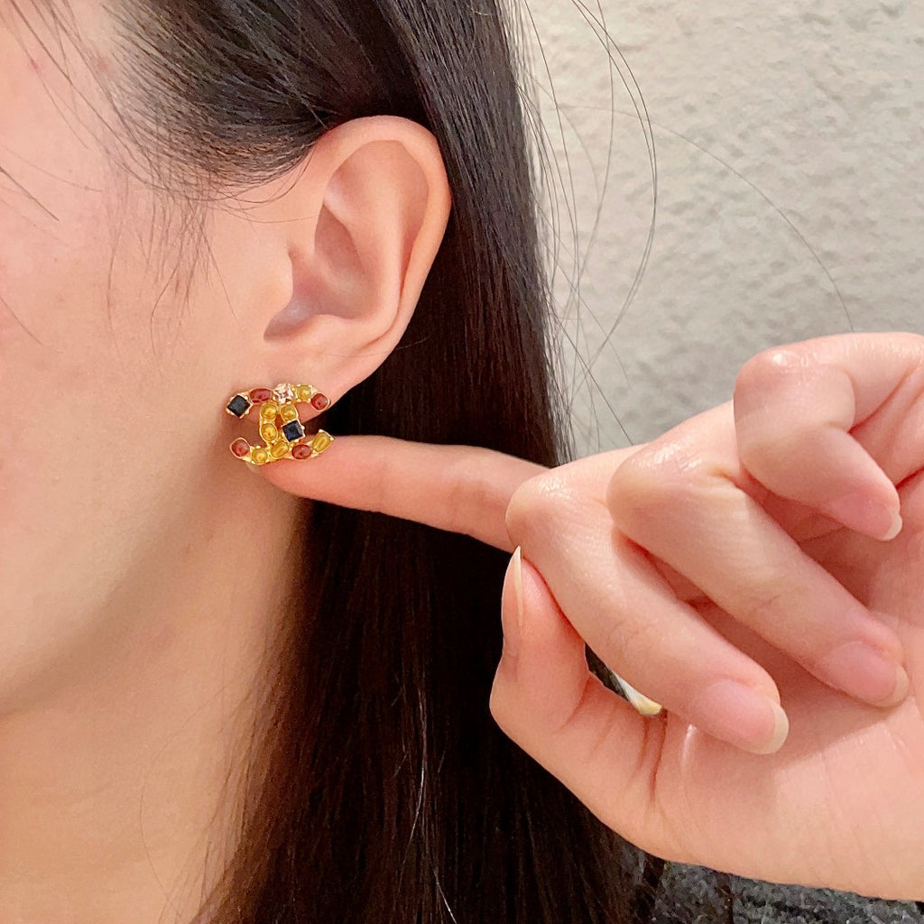 Chanel Interlocking C Stud Earrings - album image 2