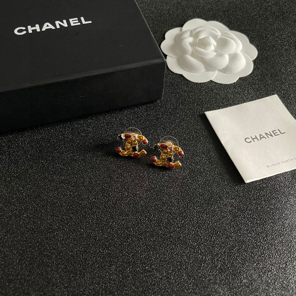 Chanel Interlocking C Stud Earrings - album image 5