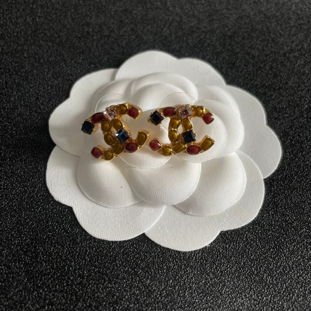 Chanel Interlocking C Stud Earrings - album image 7