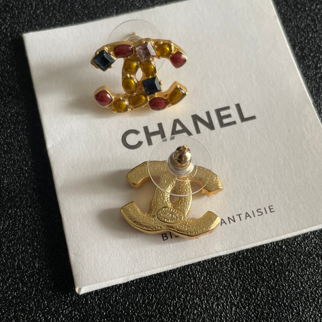 Chanel Interlocking C Stud Earrings - album image 6