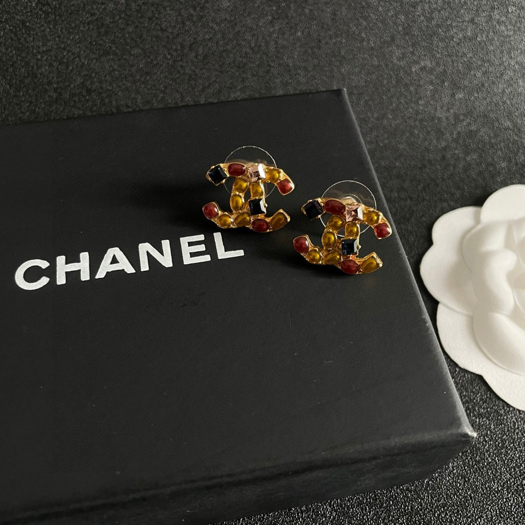Chanel Interlocking C Stud Earrings - album image 8