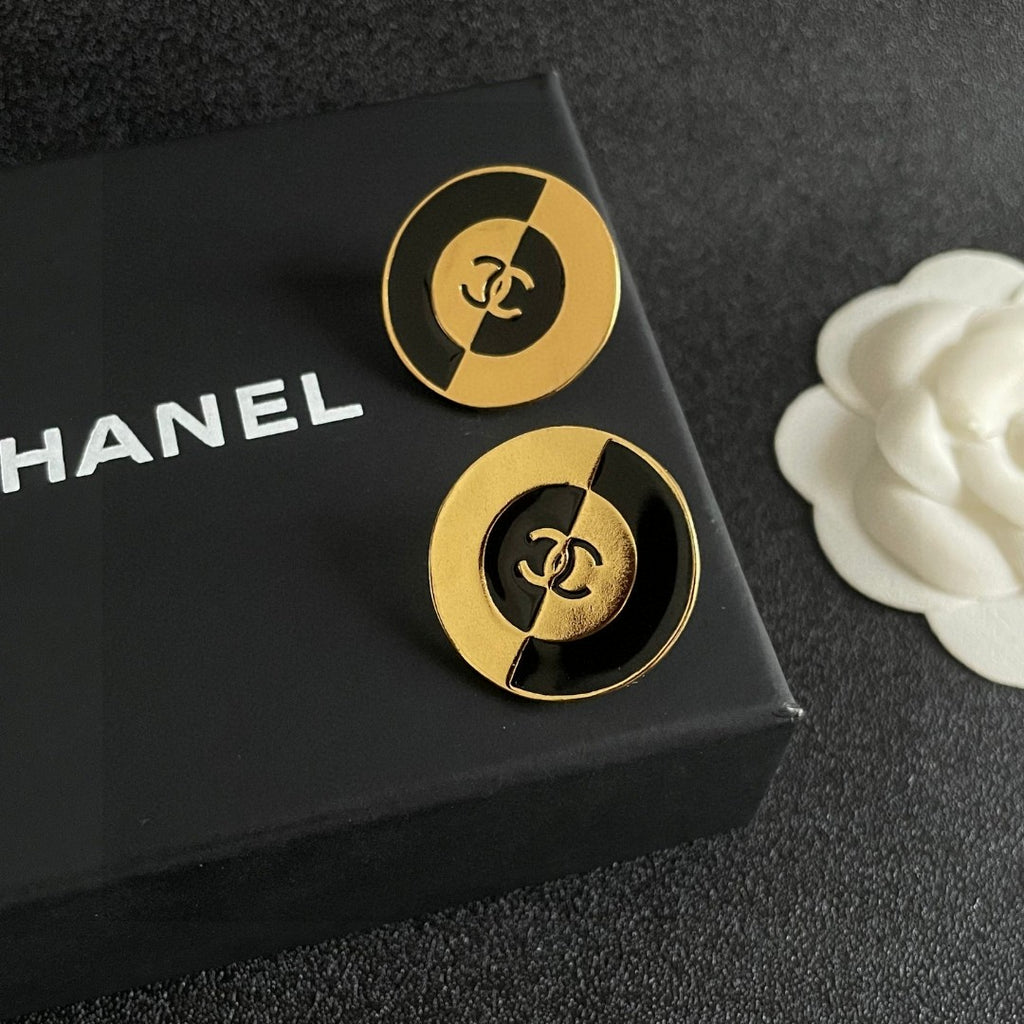 Chanel Interlocking C Stud Earrings - album image 9