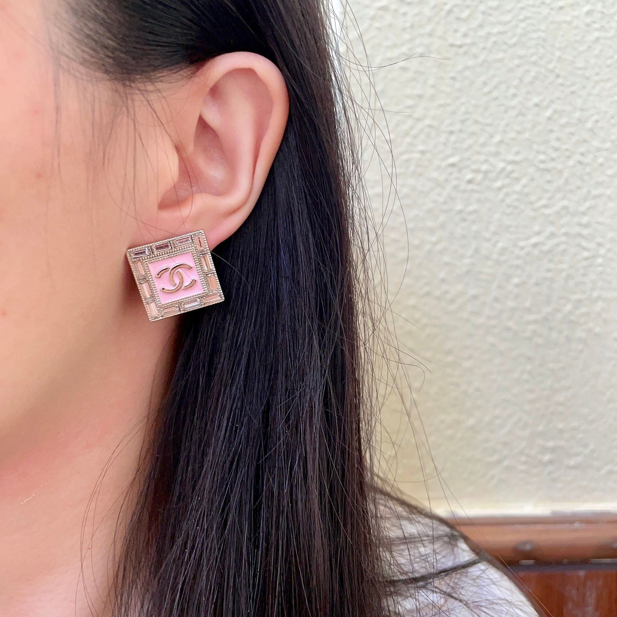 Chanel Interlocking C Stud Earrings - album image 3