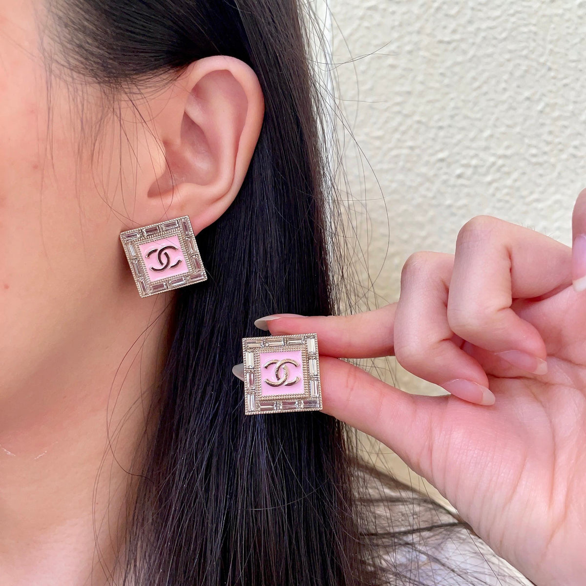 Chanel Interlocking C Stud Earrings - album image 1