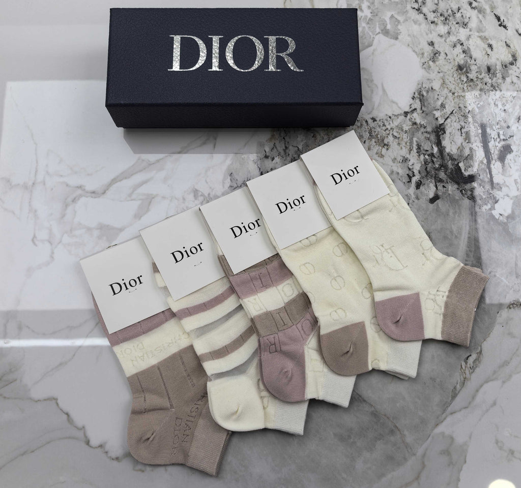 Dior muted stripe assortment ankle socks - view 5