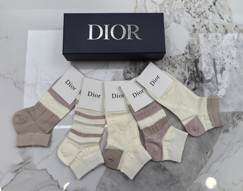 Dior muted stripe assortment ankle socks - view 2