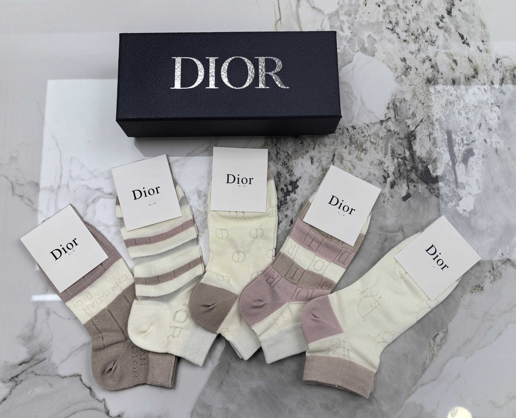 Dior muted stripe assortment ankle socks - view 3