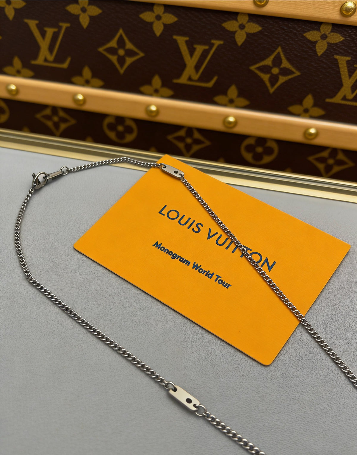 Chanel Medallion Flower Monogram Letter Circular Necklace - album image 6
