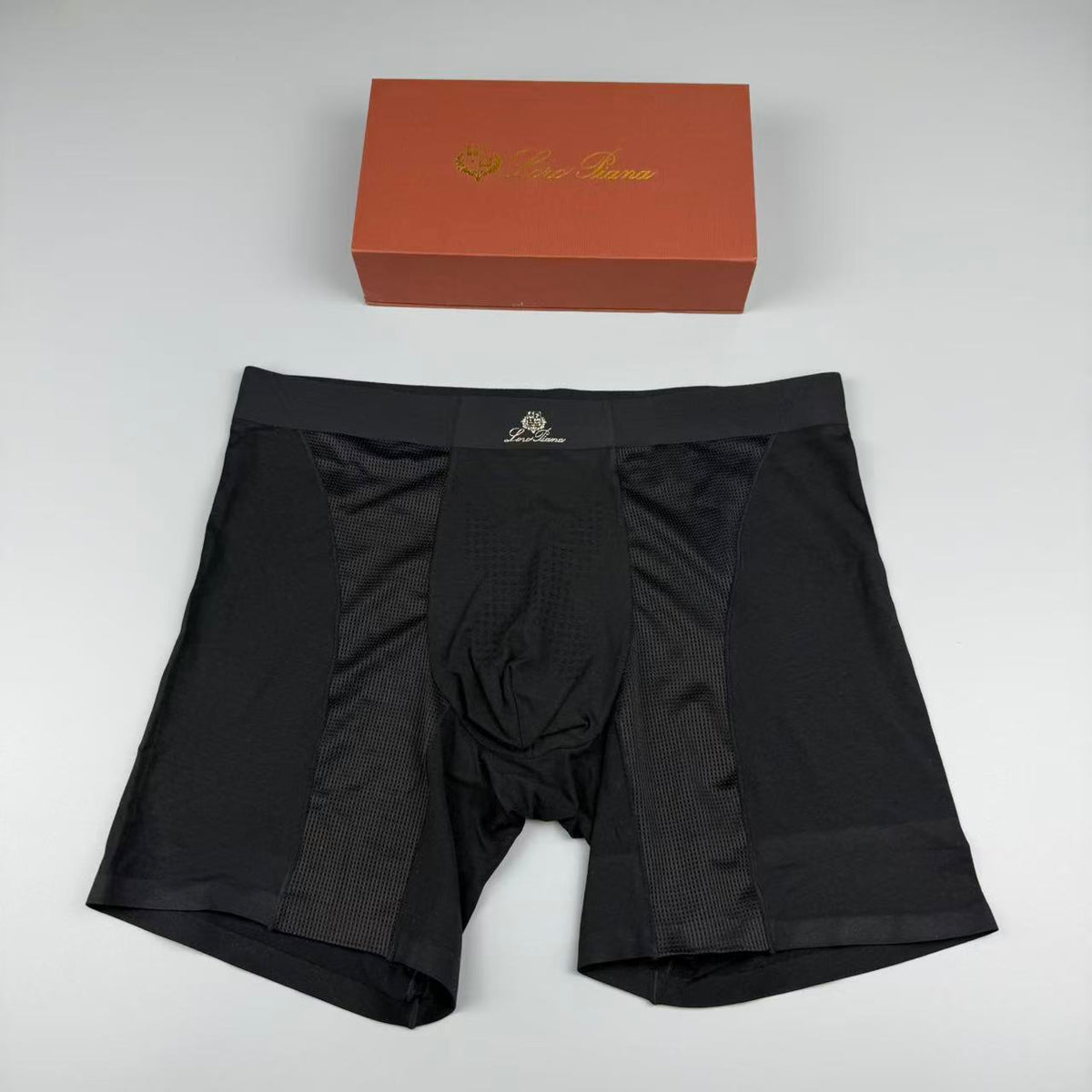 Loro Piana Black Long Leg Boxer Briefs - Box of 3 - image 1