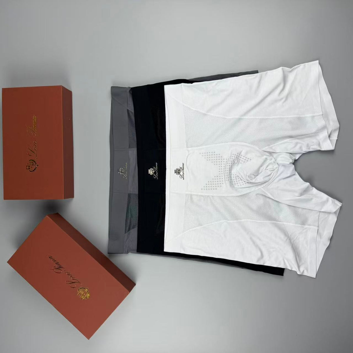 Loro Piana Black Long Leg Boxer Briefs - Box of 3 - image 4