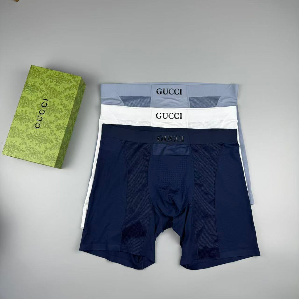 Gucci Long Boxer Briefs with plain longer legs - 3-Piece Box - image 4