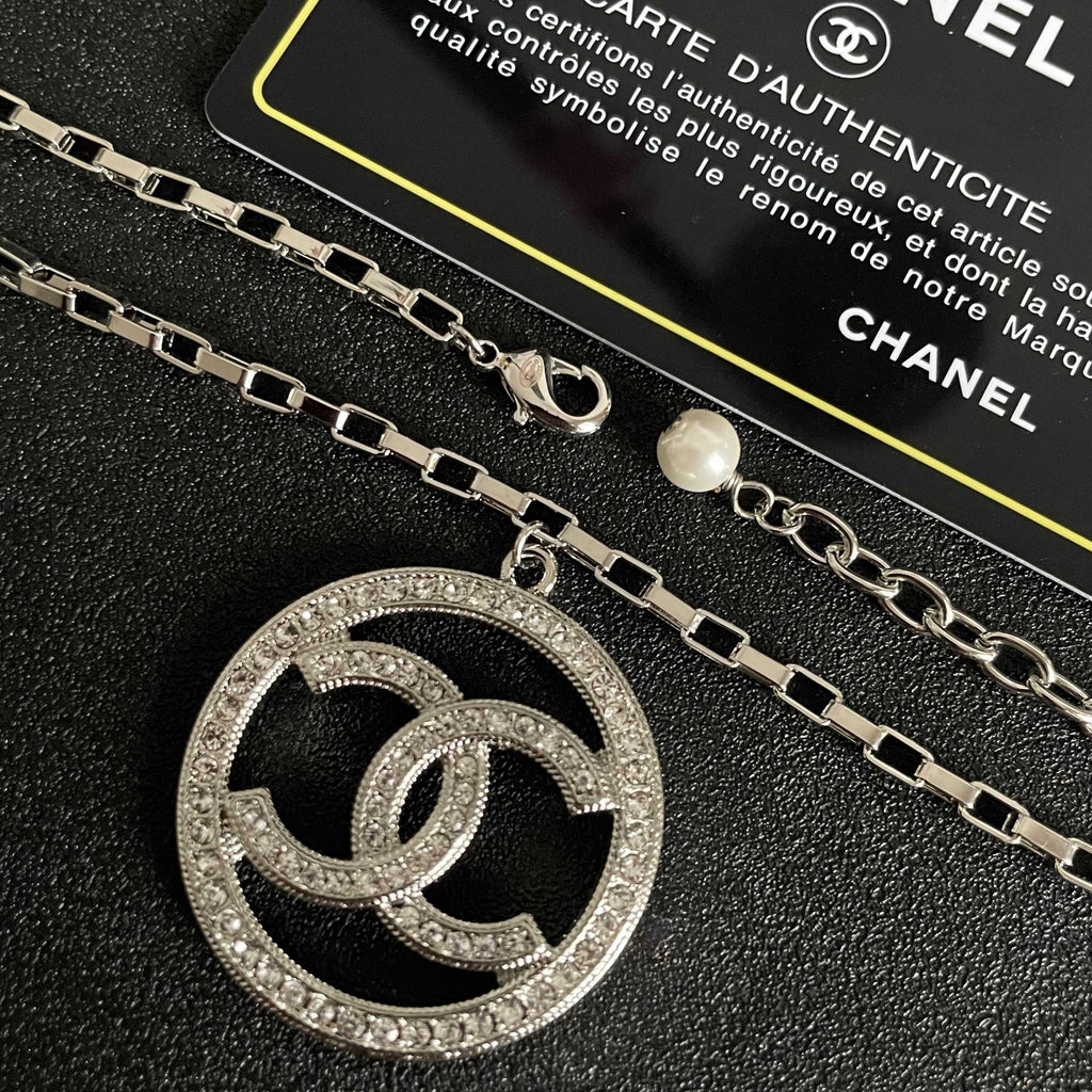 Chanel Interlocking C Crystal Accent Necklace - album image 7