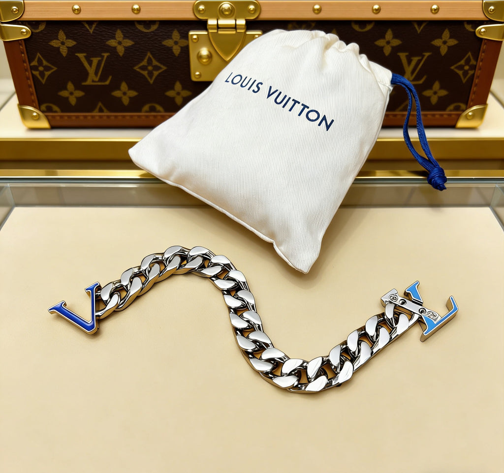 Chanel Enamel Blue Letter Bracelet - album image 3