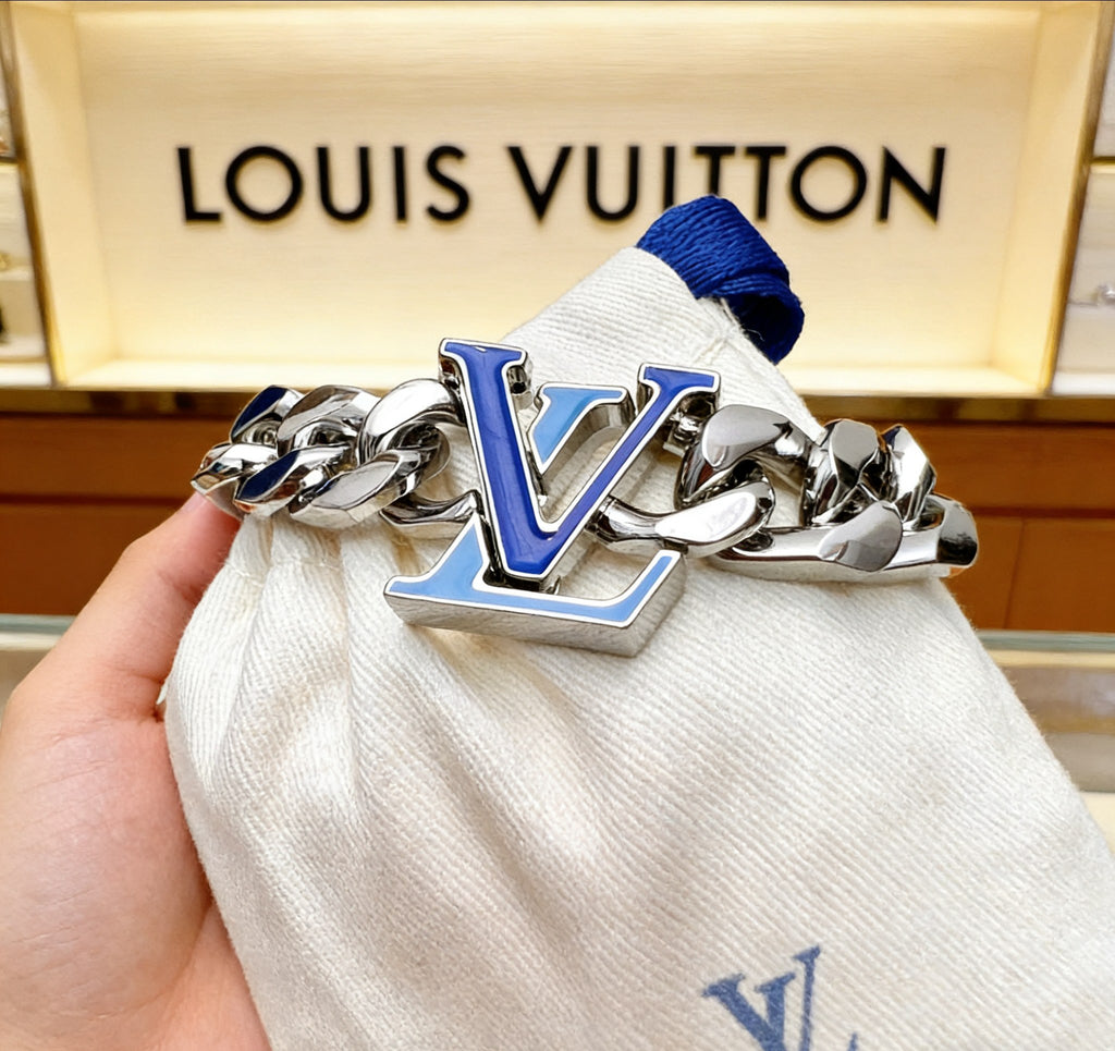 Chanel Enamel Blue Letter Bracelet - album image 2