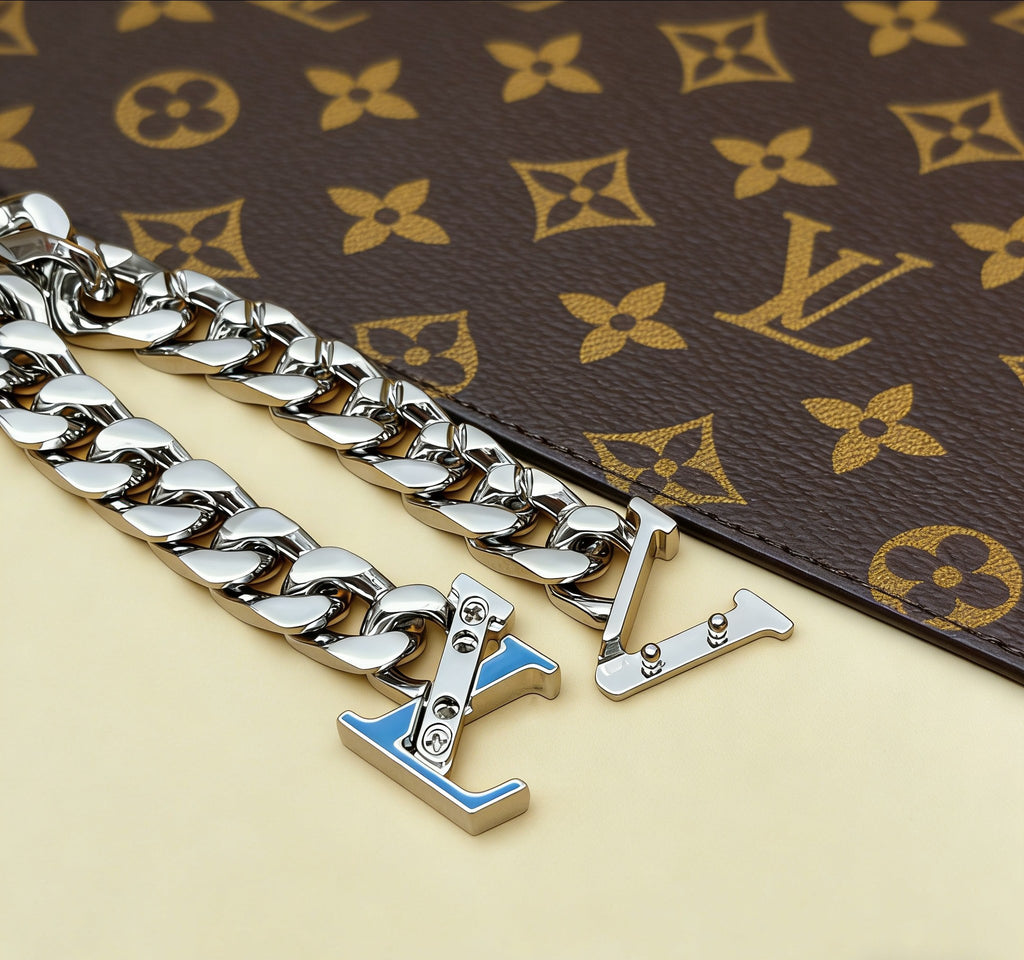 Chanel Enamel Blue Letter Bracelet - album image 5