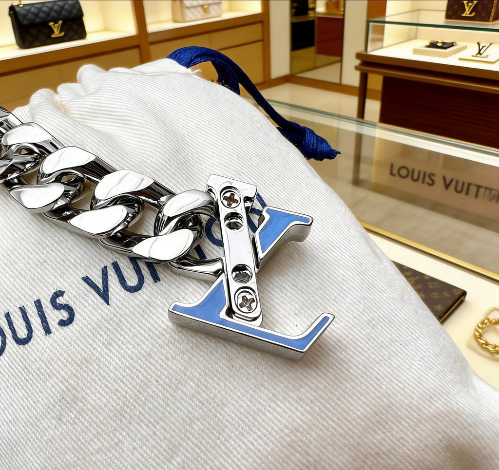 Chanel Enamel Blue Letter Bracelet - album image 6