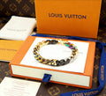 Louis Vuitton Chain Links Patches Multicolor Monogram V Letter LV Letter Bracelet - album image 1