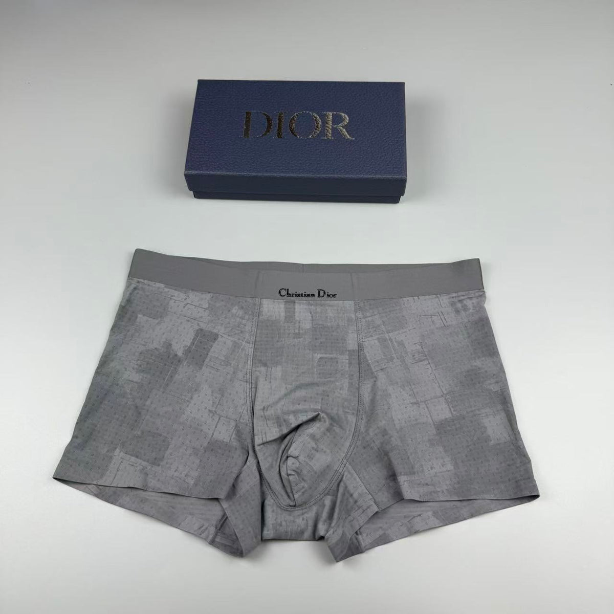 Dior gray tonal pattern boxer briefs - view 1