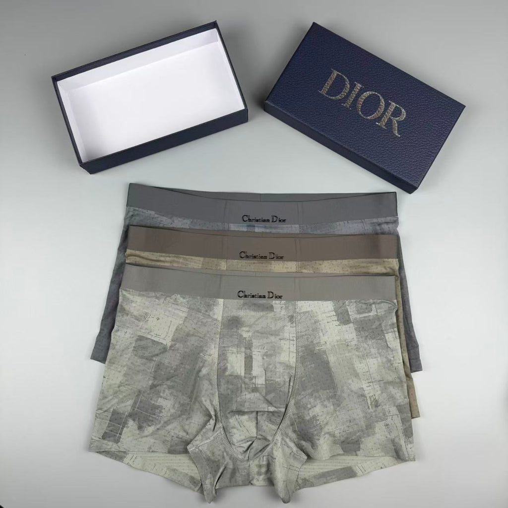 Dior gray tonal pattern boxer briefs - view 4