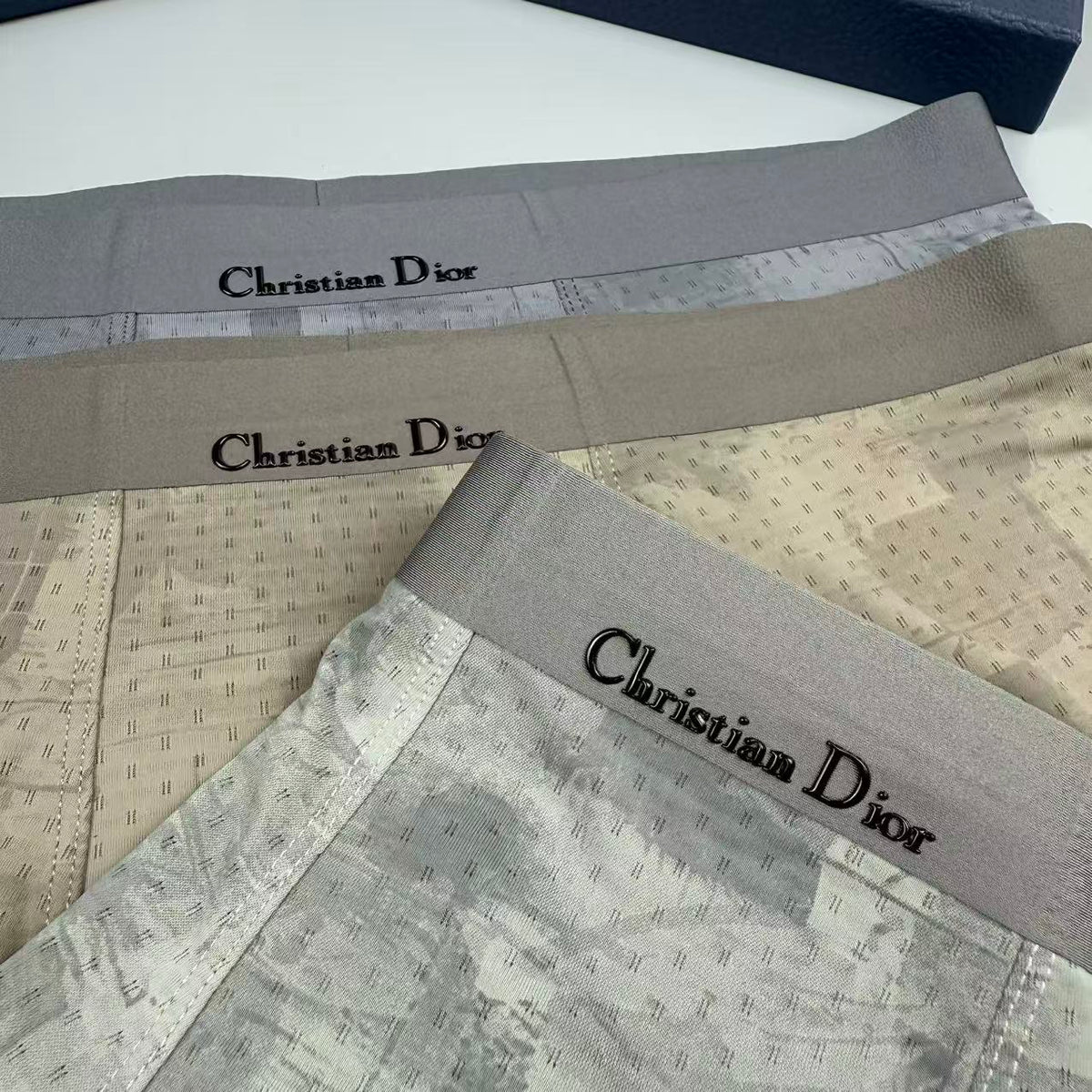 Dior gray tonal pattern boxer briefs - view 5