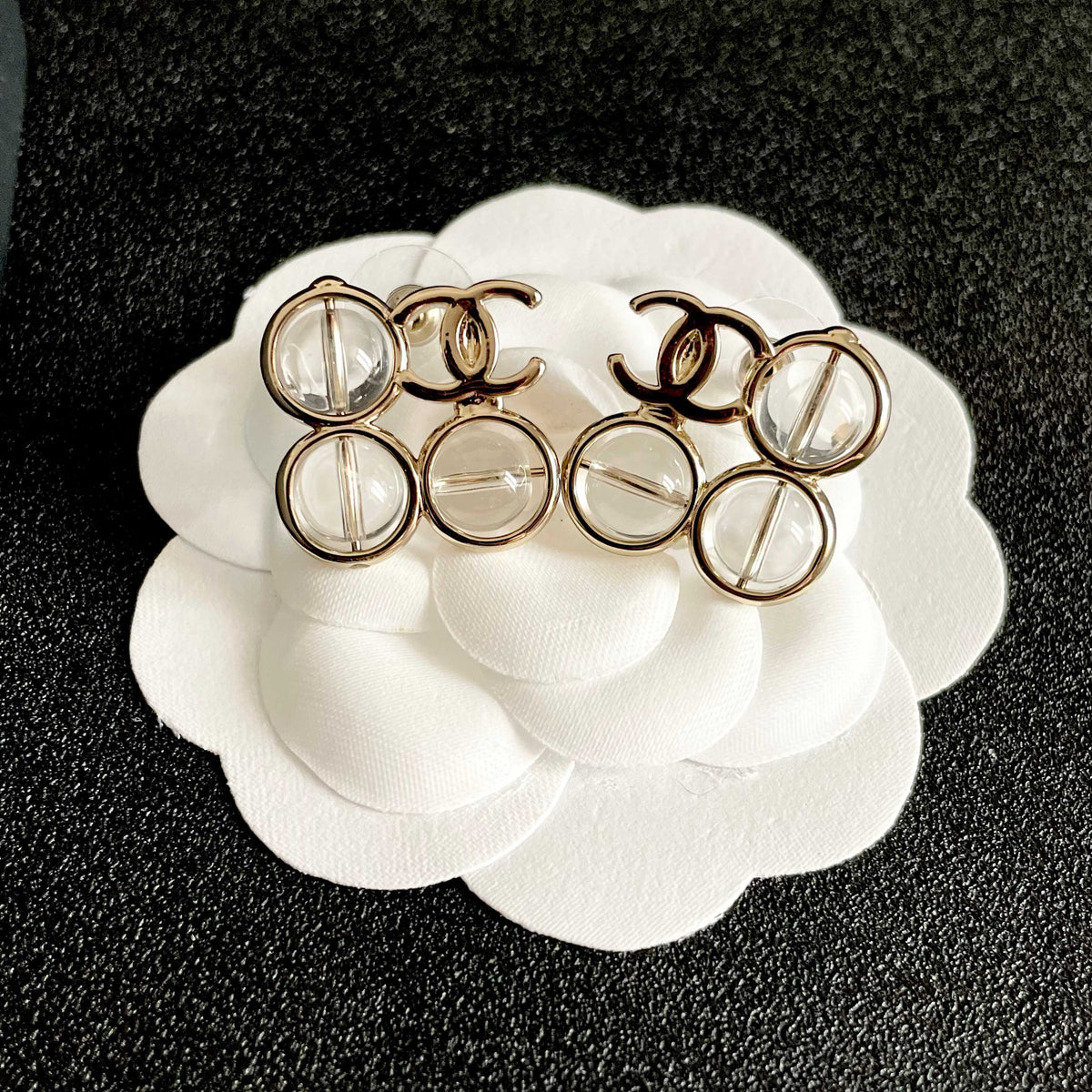 Chanel Interlocking C Stud Earrings - album image 8
