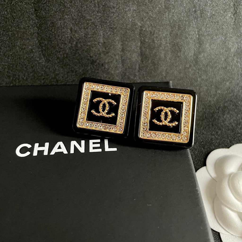 Chanel Interlocking C Stud Earrings - album image 9