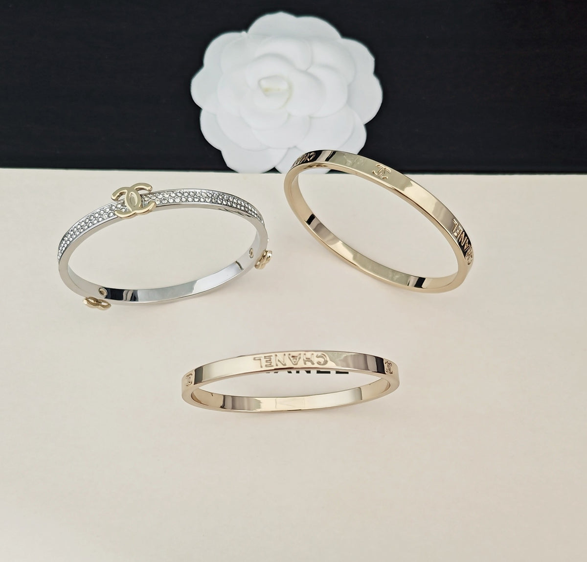 Chanel Gold-Tone Hoop Earrings - album image 3