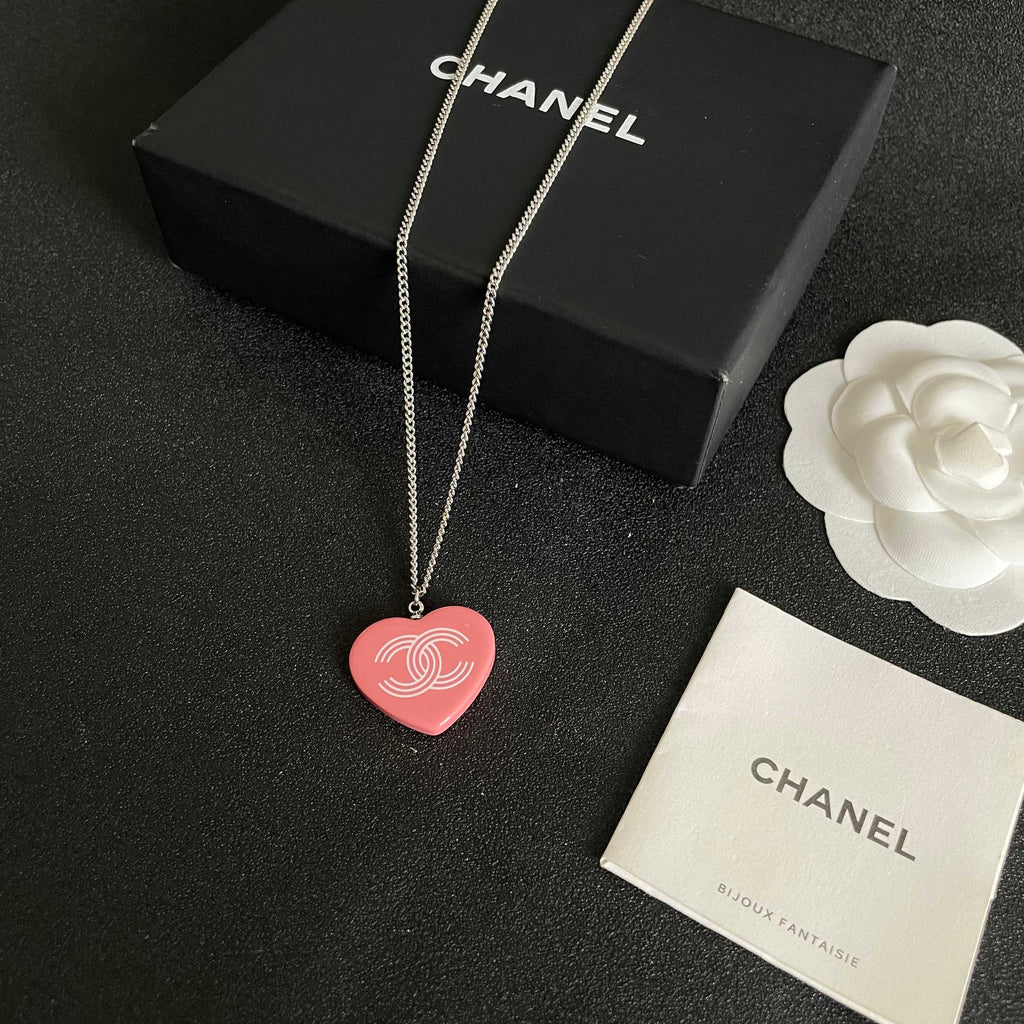 Chanel Interlocking C Heart Necklace - album image 5