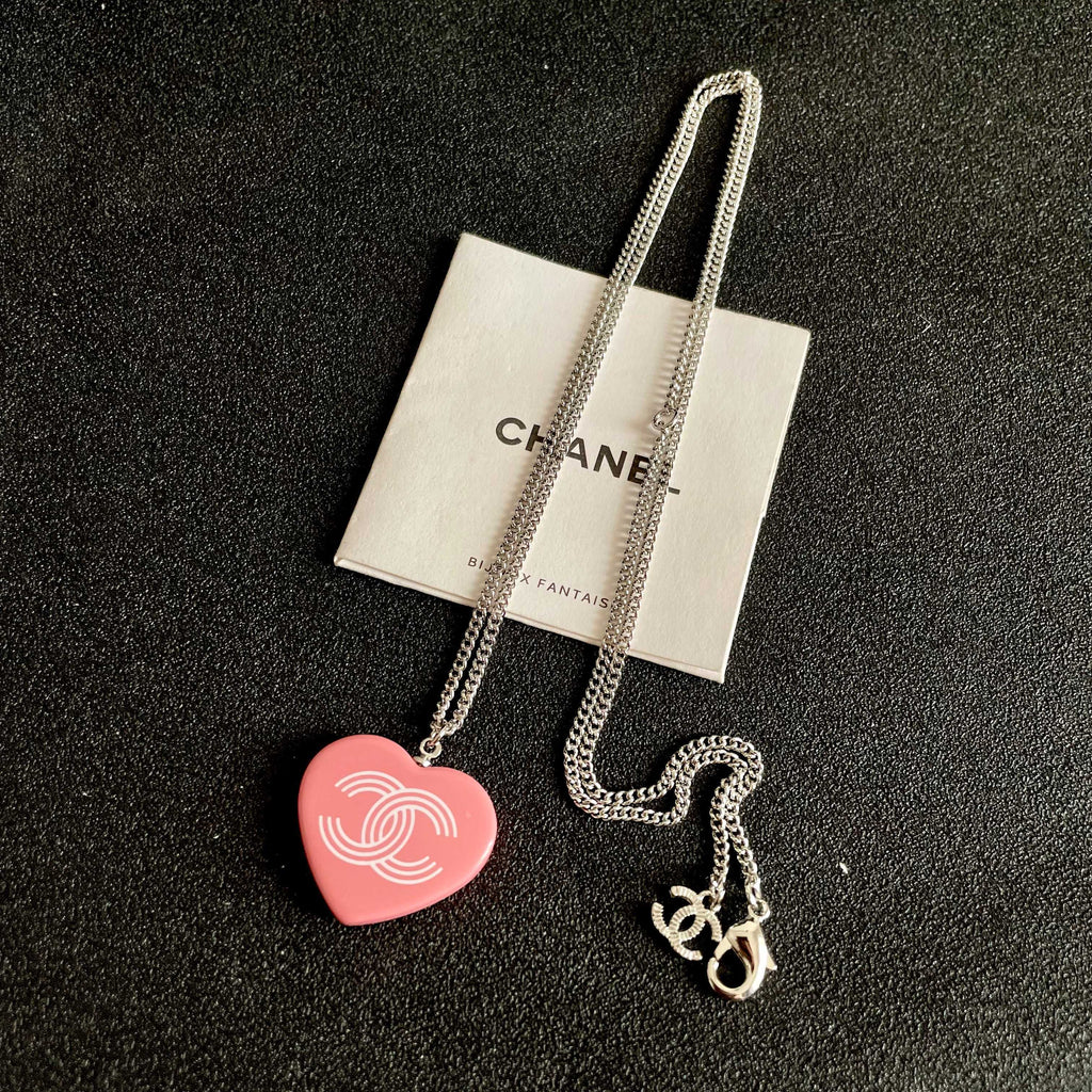 Chanel Interlocking C Heart Necklace - album image 9