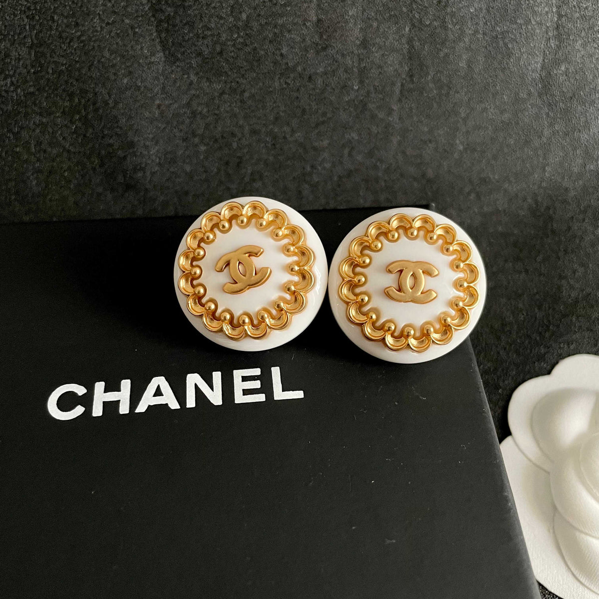 Chanel Interlocking C Stud Earrings - album image 9