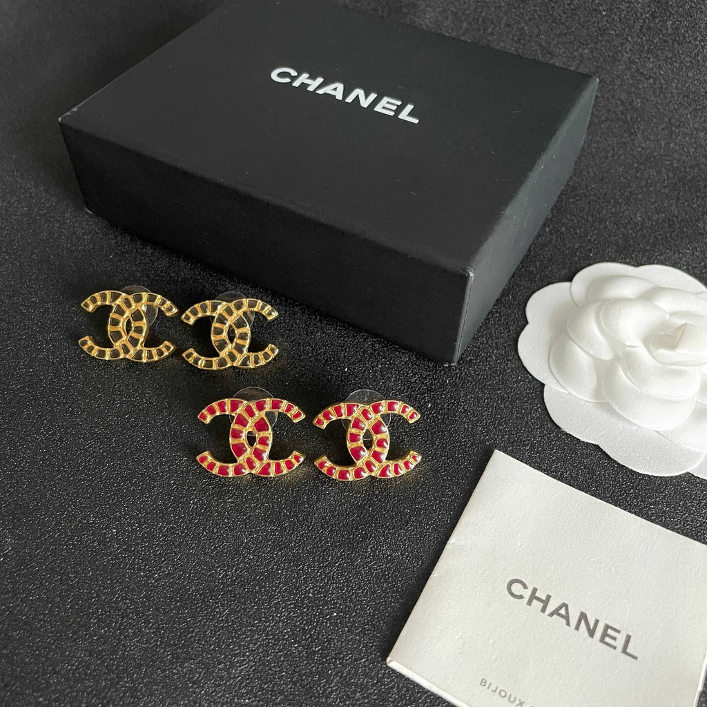 Chanel Interlocking C Stud Earrings - album image 5