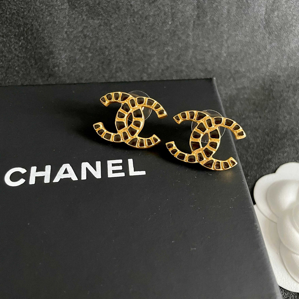 Chanel Interlocking C Stud Earrings - album image 9