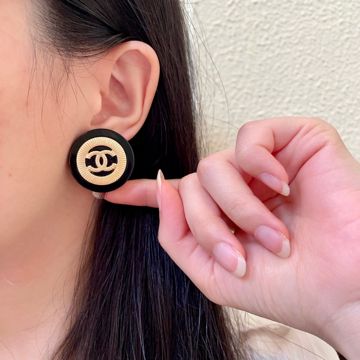 Chanel Interlocking C Stud Earrings - album image 2