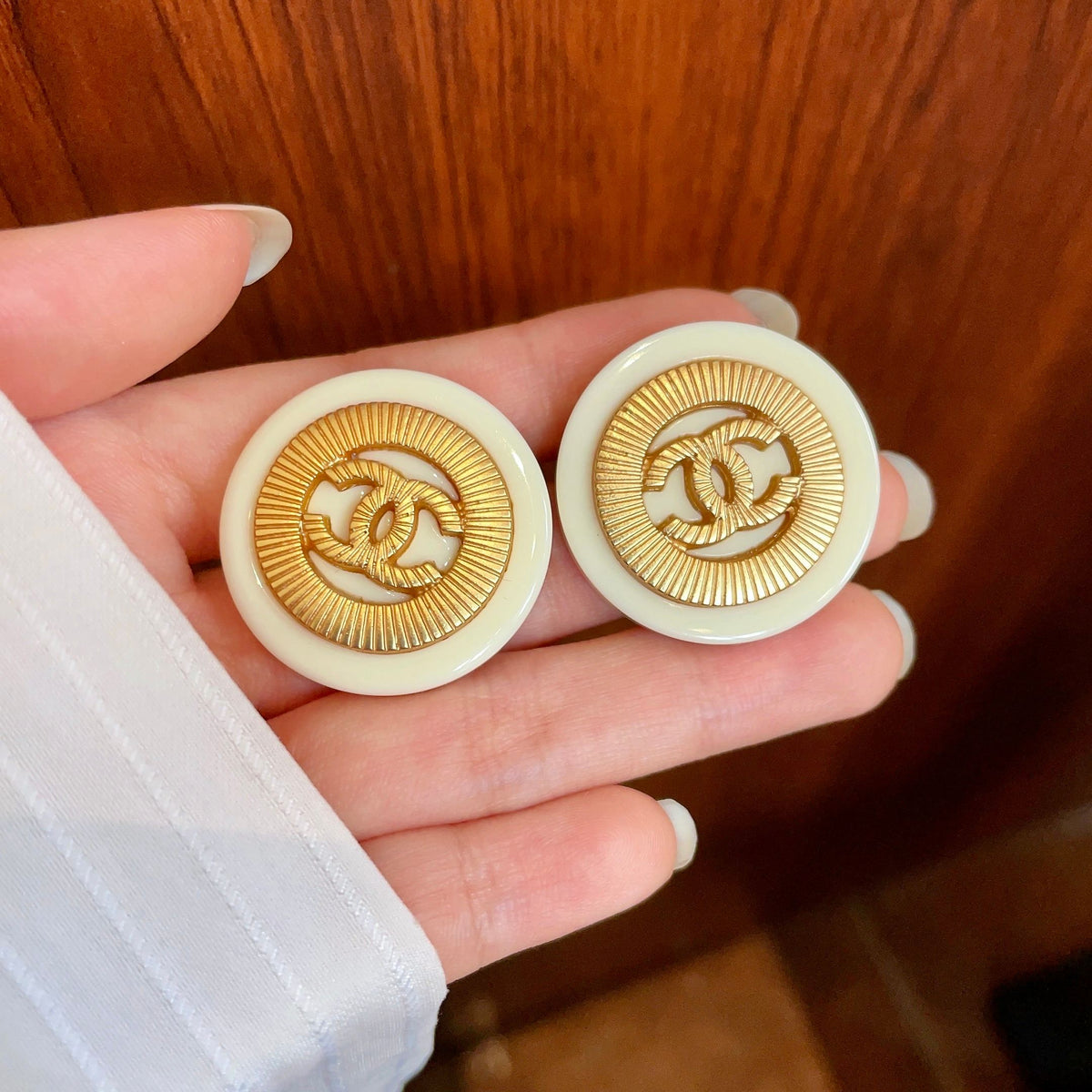 Chanel Interlocking C Stud Earrings - album image 4