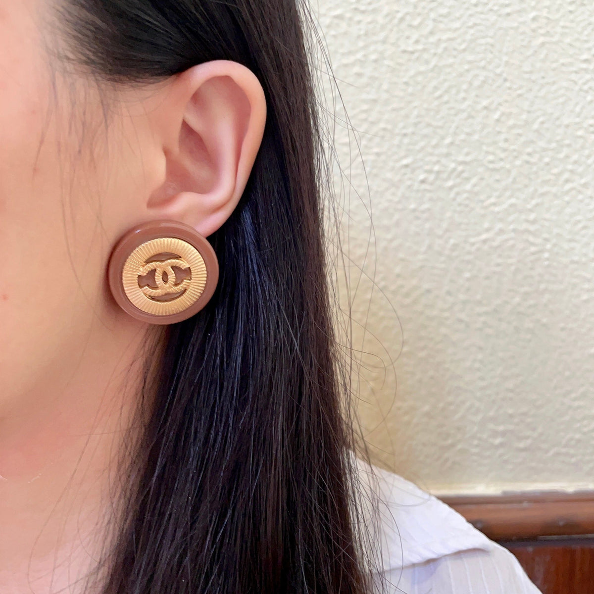 Chanel Interlocking C Stud Earrings - album image 3