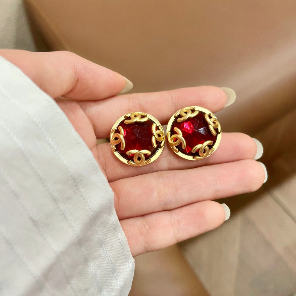 Chanel Interlocking C Stud Earrings - album image 4